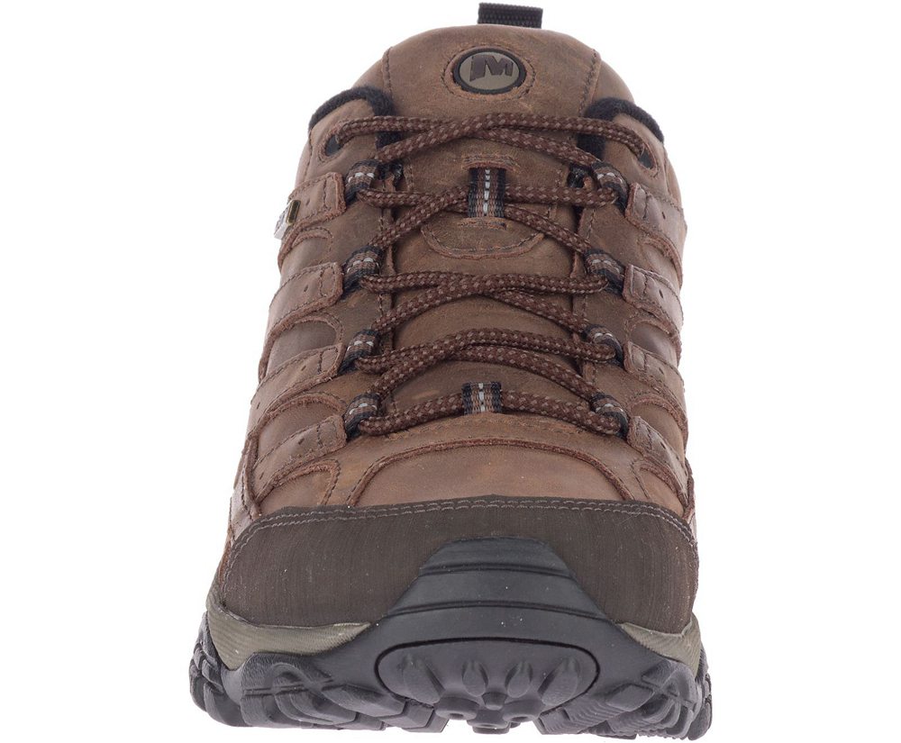 Buty Trekkingowe Merrell Męskie Brązowe - Moab 2 Prime Waterproof Wide Width - 951208-GXL